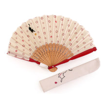 画像をギャラリービューアに読み込む, 扇子 扇子袋 2点セット レディース ベージュ 猫 鈴 箱入り エコ ギフト プレゼント 春 夏 母の日 婦人 女性 女 京扇子 せんす y2 送料無料