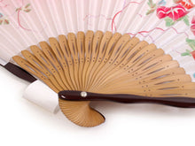 画像をギャラリービューアに読み込む, 扇子 扇子袋 2点セット レディース 薄ピンク 赤 クレマチス 箱入り エコ ギフト プレゼント 春 夏 母の日 婦人 女性 女 京扇子 せんす y2