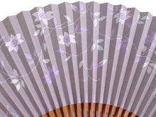 画像をギャラリービューアに読み込む, 扇子 女性用 単品 シルバー 鉄線 レディース 大きめ エコ ギフト プレゼント 春 夏 母の日 婦人 女性 女 京扇子 せんす y2