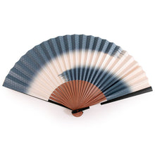 画像をギャラリービューアに読み込む, 扇子 男性用 単品 ブルーグレー オフホワイト 麻の葉 霞 メンズ エコ ギフト プレゼント 春 夏 父の日 紳士 男 男性 京扇子 せんす y2
