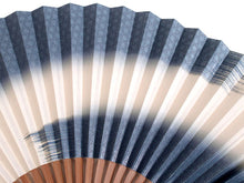画像をギャラリービューアに読み込む, 扇子 男性用 単品 ブルーグレー オフホワイト 麻の葉 霞 メンズ エコ ギフト プレゼント 春 夏 父の日 紳士 男 男性 京扇子 せんす y2