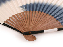 画像をギャラリービューアに読み込む, 扇子 男性用 単品 ブルーグレー オフホワイト 麻の葉 霞 メンズ エコ ギフト プレゼント 春 夏 父の日 紳士 男 男性 京扇子 せんす y2