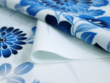 画像をギャラリービューアに読み込む, 浴衣 反物 東レ セオアルファ 浴衣 単品 仕立て付き 薄ブルー地 濃藍 秋草 女性 レディース フルオーダー 和装 和服 日本製 レトロ 送料無料 セール対象外 京都 nb