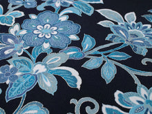 画像をギャラリービューアに読み込む, 正絹 小紋 反物 フルオーダー 仕立て付き 着物 和装 和服 黒紫 更紗 着尺 単品 袷 単衣 女性 レディース 送料無料