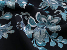 画像をギャラリービューアに読み込む, 正絹 小紋 反物 フルオーダー 仕立て付き 着物 和装 和服 黒紫 更紗 着尺 単品 袷 単衣 女性 レディース 送料無料