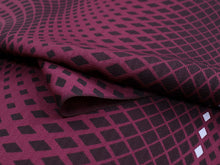 画像をギャラリービューアに読み込む, 正絹 小紋 反物 フルオーダー 仕立て付き 着物 和装 和服 赤紫 菱 縞 着尺 単品 袷 単衣 女性 レディース 送料無料