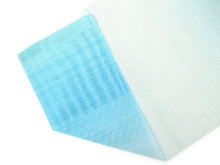 画像をギャラリービューアに読み込む, 洗える 名古屋帯 夏 紗 献上 お仕立て上がり 白 青 色 横段ぼかし 柄 八寸 なごや帯 和装 和服 夏着物 女性 レディース 夏物 夏用 新品 洒落 ゆかた 日本製 送料無料 あす楽