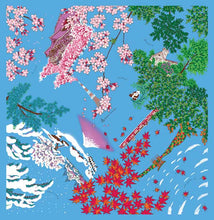 画像をギャラリービューアに読み込む, 風呂敷 ふろしき 大判 112cm 日本の四季 春 夏 秋 冬 綿 日本製 きれいい 上品 おしゃれ 和 コットン ギフト プレゼント お洒落 大人 女性 和柄 和風 バッグ