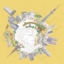 画像をギャラリービューアに読み込む, 風呂敷 ふろしき 大判 97cm 二四巾 現代の東京〈昼〉東京タワー スカイツリー 浅草 綿 日本製 おしゃれ 和 コットン ギフト プレゼント エコ バッグ 大人 女性 和柄 和風 バッグ