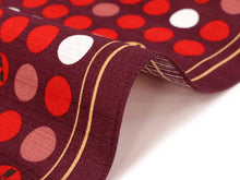 画像をギャラリービューアに読み込む, 風呂敷 ふろしき 尺三巾 49cm 赤茶地 ドット 家紋 綿 日本製 かわいい おしゃれ 和 コットン ギフト プレゼント お弁当箱 エコ 弁当包み ランチクロス オールシーズン ネコポス発送可能 あす楽