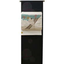 画像をギャラリービューアに読み込む, 着物 反物 正絹小紋反物 黒地 ドット丸紋 ストライプ フルオーダーお仕立て付き 手縫い仕立て 丹後ちりめん 小紋 着物反物 着物 和装 和服 レディース 女性