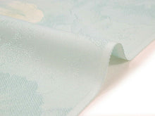画像をギャラリービューアに読み込む, 着物 反物 正絹小紋反物 ライトグリーン地 洋花 本手染蝋纈 フルオーダーお仕立て付き 手縫い仕立て 丹後ちりめん 水撚ちりめん 小紋 着物反物 着物 和装 和服 レディース 女性