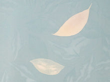 画像をギャラリービューアに読み込む, 着物 反物 正絹小紋反物 ブルー地 葉紋様 本手染ろうけつ フルオーダーお仕立て付き 手縫い仕立て 丹後ちりめん 水撚ちりめん 小紋 着物反物 着物 和装 和服 レディース 女性