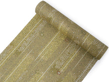 画像をギャラリービューアに読み込む, 洗える着物 東レ シルック 小紋 反物 単品 フルオーダー 仕立て付 袷 単衣 からし色地 氷割れ地紋に撫子・雨縞柄 レディース 女性 和装 和服 きもの おしゃれ 上品 TORAY sillook ポリエステル 送料無料