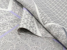 画像をギャラリービューアに読み込む, 洗える着物 東レ シルック 小紋 反物 単品 フルオーダー 仕立て付 袷 単衣 グレー地 氷割れ地紋に名物裂柄 レディース 女性 和装 和服 きもの おしゃれ 上品 TORAY sillook ポリエステル 送料無料