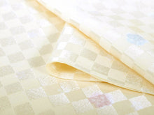 画像をギャラリービューアに読み込む, 洗える長襦袢 東レ シルック 反物 ポリエステル フルオーダー 仕立て付 クリームイエロー地 市松地紋 小梅柄 女性 レディース 着物 和装 和服 きもの kimono 単品 おしゃれ 上品 TORAY silloo