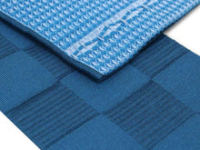 画像をギャラリービューアに読み込む, 三勝染 メンズ 麻 角帯 単品 フリーサイズ たて絹よこ綿角帯 藍地 市松 格子 リバーシブル 日本製 男性用 男帯 紳士 おしゃれ 浴衣 ゆかた 着物 きもの お茶 華道 お花 お琴 踊り お祭り 洗える帯 父の日 父親 祖父 誕生日 贈り物 お祝い 敬老の日