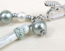 画像をギャラリービューアに読み込む, レディース 羽織紐 コットンパール グレー マグネット クリップ MIZUHO 日本製 ラインストーン ストールクリップ 和装 着物 送料無料 KZ