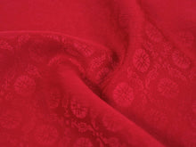 画像をギャラリービューアに読み込む, 洗える 色無地 着物 反物 レディース セミオーダー 仕立て付 紋意匠 XS S M L XL サイズ 袷 単衣 無地 赤 紅色 葵 地紋 百華 MOMOKA レトロ 結婚式 卒業式 卒園式 和装 和服 女性 小紋 送料無料 きもの 羽織 コート KZ