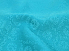 画像をギャラリービューアに読み込む, 洗える 色無地 着物 反物 レディース セミオーダー 仕立て付 紋意匠 XS S M L XL サイズ 袷 単衣 無地 青 エメブルー色 葵 地紋 百華 MOMOKA レトロ 結婚式 卒業式 卒園式 和装 和服 女性 小紋 送料無料 きもの 羽織 コート KZ