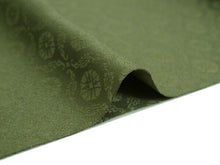 画像をギャラリービューアに読み込む, 洗える 色無地 着物 反物 レディース セミオーダー 仕立て付 紋意匠 XS S M L XL サイズ 袷 単衣 無地 渋緑 抹茶 色 葵 地紋 百華 MOMOKA レトロ 結婚式 卒業式 卒園式 和装 和服 女性 小紋 送料無料 きもの 羽織 コート KZ