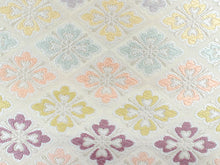 画像をギャラリービューアに読み込む, 袋帯 単品 絹 未使用 仕立て付き ホワイト 花菱 六通柄 西陣織 河合美術織物謹製 証紙付き フォーマル 洒落 ふくろ帯 女性 レディース 着物 和装 和服 訪問着 付け下げ 色無地 伝統工芸 おしゃれ着 送料無料 新品