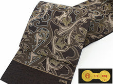 画像をギャラリービューアに読み込む, 袋帯 単品 絹 六通柄 未使用 仕立て付き こげ茶 ツタ 六通 西陣織 弥禅屋謹製 証紙付き 洒落 ふくろ帯 女性 レディース 着物 和装 和服 訪問着 付け下げ 色無地 伝統工芸 おしゃれ着 送料無料 新品