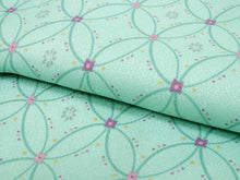 画像をギャラリービューアに読み込む, 洗える着物 コーディネートセット 袷 名古屋帯 正絹帯揚げ帯締め Lサイズ 4点セット 小紋 レディース 女性 青磁地 七宝柄 着物 薄桜鼠地 変わり横段縞柄 帯 帯あげ 帯〆 プレタ 和装 和服 きものセット 送料無料 あす