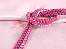 画像をギャラリービューアに読み込む, 洗える着物 コーディネートセット 袷 名古屋帯 正絹帯揚げ帯締め Lサイズ 4点セット 小紋 レディース 女性 青磁地 七宝柄 着物 薄桜鼠地 変わり横段縞柄 帯 帯あげ 帯〆 プレタ 和装 和服 きものセット 送料無料 あす