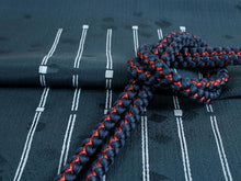 画像をギャラリービューアに読み込む, 洗える着物 コーディネートセット 袷 名古屋帯 正絹帯揚げ帯締め Mサイズ 4点セット 小紋 レディース 女性 白地 ブルー系絣格子柄 着物 紫地 縞柄 帯 帯あげ 帯〆 プレタ 和装 和服 きものセット 送料無料 あす楽