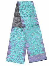 画像をギャラリービューアに読み込む, 袋帯 単品 絹 未使用 仕立て付き 紫 銀繍 宝彩唐草華紋 六通柄 西陣織 まいづる謹製 証紙付き フォーマル 洒落 ふくろ帯 女性 レディース 着物 和装 和服 訪問着 付け下げ 色無地 伝統工芸 おしゃれ着 送料無料 新品