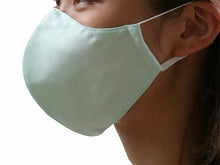 画像をギャラリービューアに読み込む, 絹 マスク カラー ミントグリーン 日本製 洗える 市松格子 超立体型 抗ウィルスフィルター 抗菌 シルク 小杉 絹マスク  4層 敏感肌 女性 男性 大人 個包装 おしゃれ 洗えるマスク いろひかり 特許出願中 ギフト
