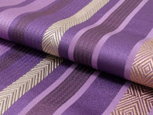 画像をギャラリービューアに読み込む, 名古屋帯 仕立て上がり 単品 紫地 入れ子菱柄 レディース 女性 カジュアル 日本製 八寸名古屋帯 和装 和服 なごやおび obi お茶会 お稽古 観劇 オシャレ着 あす楽 wg
