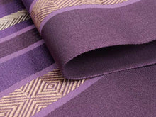 画像をギャラリービューアに読み込む, 名古屋帯 仕立て上がり 単品 紫地 入れ子菱柄 レディース 女性 カジュアル 日本製 八寸名古屋帯 和装 和服 なごやおび obi お茶会 お稽古 観劇 オシャレ着 あす楽 wg