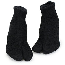 画像をギャラリービューアに読み込む, レース足袋 フリース 冬用 2カラー S M L LL 3L サイズ オフホワイト ブラック 四枚こはぜ コハゼ クッション底 おしゃれ レース あったか 足袋 暖かい たび 着付け小物 和装小物 成人式にも 着物 和服