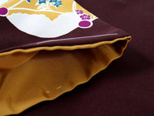 画像をギャラリービューアに読み込む, 洗える着物 コーディネートセット 袷 名古屋帯 正絹帯揚げ帯締め フリーサイズ 4点セット 小紋 レディース 女性 永楽屋 栗茶地 花七宝柄 着物 深赤地 カスレ地紋柄 帯 帯あげ 帯〆 プレタ ブランド 和装 和服 きものセ