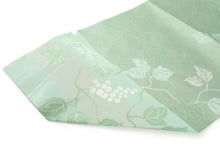 画像をギャラリービューアに読み込む, 洗える着物 コーディネートセット 袷 名古屋帯 正絹帯揚げ帯締め フリーサイズ 4点セット 小紋 レディース 女性 ハナエモリ 焦げ茶地 更紗柄 着物 薄緑地 葡萄柄 帯 帯あげ 帯〆 プレタ ブランド 和装 和服 きものセッ