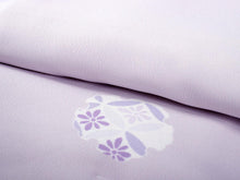 画像をギャラリービューアに読み込む, 洗える着物 コーディネートセット 袷 名古屋帯 正絹帯揚げ帯締め フリーサイズ 4点セット 小紋 レディース 女性 ハナエモリ 薄紫地 雪輪柄 着物 淡い緑地 幾何学柄 帯 帯あげ 帯〆 プレタ ブランド 和装 和服 きものセット 送料無料