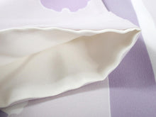 画像をギャラリービューアに読み込む, 洗える着物 コーディネートセット 袷 名古屋帯 正絹帯揚げ帯締め フリーサイズ 4点セット 小紋 レディース 女性 ハナエモリ 薄紫地 雪輪柄 着物 淡い緑地 幾何学柄 帯 帯あげ 帯〆 プレタ ブランド 和装 和服 きものセット 送料無料