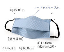 画像をギャラリービューアに読み込む, 絹 マスク 日本製 洗える 水色 極小 市松格子 プリーツ 抗ウィルス 抗菌 シルク 小杉 絹マスク 4層 敏感肌 女性 男性 大人 個包装 おしゃれ 洗えるマスク ギフト バレンタイン 在庫あり