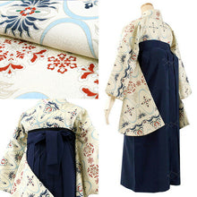 画像をギャラリービューアに読み込む, 卒業式 二尺袖 着物 袴 2点セット S M L LL サイズ 全4柄 七宝 牡丹 矢羽根 藤 無地 ショート丈 大学生 小学生 ジュニア 購入 販売 2尺袖 和装 和服 洗える着物 大人 女性 レディース 古典 モダン 謝恩会 送料無料<br>