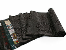 画像をギャラリービューアに読み込む, 正絹 小紋 反物 大島紬 泥染 黒 龍郷 華紋 フルオーダー 仕立て付き 本場奄美大島紬 着物 和装 和服 着尺 単品 袷 単衣 女性 レディース 送料無料