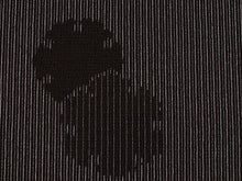 画像をギャラリービューアに読み込む, 正絹 小紋 反物 十日町 絣 黒茶 縞 雪輪 フルオーダー 仕立て付き 塩沢物語 着物 和装 和服 着尺 単品 袷 単衣 女性 レディース 送料無料