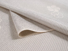 画像をギャラリービューアに読み込む, 正絹 小紋 反物 十日町 絣 薄ベージュ 縞 ねじり梅 フルオーダー 仕立て付き 塩沢物語 着物 和装 和服 着尺 単品 袷 単衣 女性 レディース 送料無料