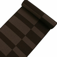 画像をギャラリービューアに読み込む, 正絹 小紋 反物 十日町 絣 こげ茶 縞 市松 フルオーダー 仕立て付き 湯のし付き 柿渋 着物 和装 和服 着尺 単品 袷 単衣 女性 レディース 送料無料