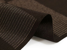 画像をギャラリービューアに読み込む, 正絹 小紋 反物 十日町 絣 こげ茶 縞 市松 フルオーダー 仕立て付き 湯のし付き 柿渋 着物 和装 和服 着尺 単品 袷 単衣 女性 レディース 送料無料