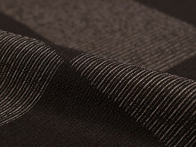 画像をギャラリービューアに読み込む, 正絹 小紋 反物 十日町 絣 こげ茶 縞 市松 フルオーダー 仕立て付き 湯のし付き 柿渋 着物 和装 和服 着尺 単品 袷 単衣 女性 レディース 送料無料