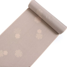 画像をギャラリービューアに読み込む, 正絹 小紋 反物 十日町 絣 薄ベージュ 縞 雪輪 フルオーダー 仕立て付き 湯のし付き 柿渋 着物 和装 和服 着尺 単品 袷 単衣 女性 レディース 送料無料