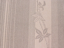 画像をギャラリービューアに読み込む, 正絹 小紋 反物 十日町 絣 薄ベージュ 縞 枝葉 フルオーダー 仕立て付き 湯のし付き 柿渋 着物 和装 和服 着尺 単品 袷 単衣 女性 レディース 送料無料