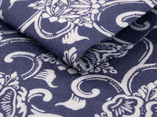 画像をギャラリービューアに読み込む, 仕立て上がり夏名古屋帯 帯留 三分紐 3点セット 青紫地 華紋唐草柄 帯 アッシュブラウン地 帯締め シルバー 蝶結び 帯留め お洒落 九寸 なごや帯 和装小物 レディース 女性 新品 送料無料 あす楽